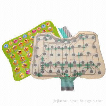 Membrane Switch, Keypad with Bright Colors, 100mA Operating Current